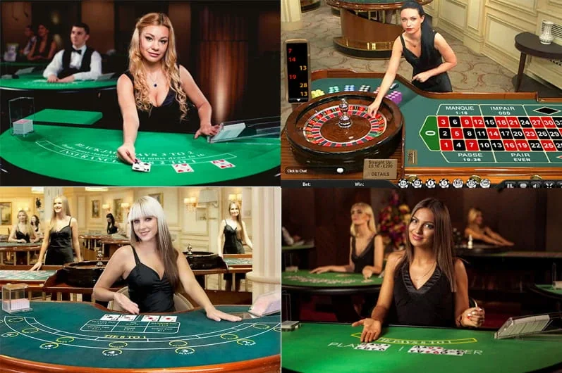 Suasana permainan meja langsung untuk kasino live INIBET