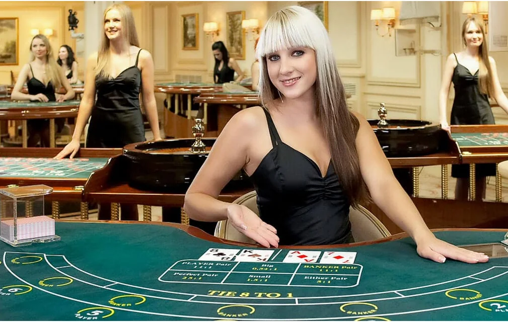 Tampilan suasana meja kasino live INIBET
